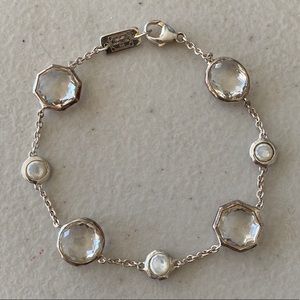 Ippolita 7-Stone Link Bracelet MOP and Rock Crystal in Sterling